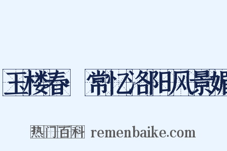 玉楼春·常忆洛阳风景媚是什么意思的图片